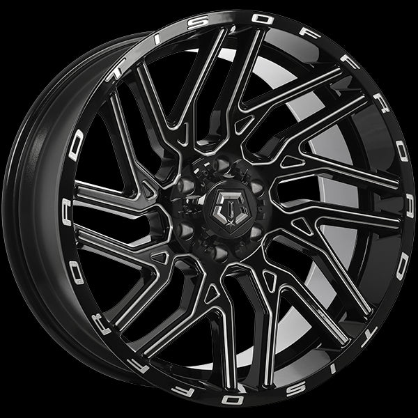 TIS Wheels 554 - Stunning 22x10.0 Gloss Black Wheels with Milled Edge