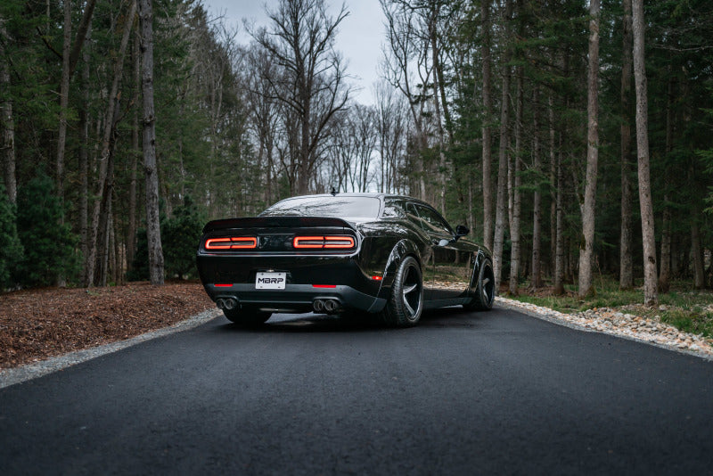 MBRP Carbon Fiber Quad Tip T304 Catback Exhaust for 2015 - 2023 Dodge Challenger 5.7L/6.2L/6.4L