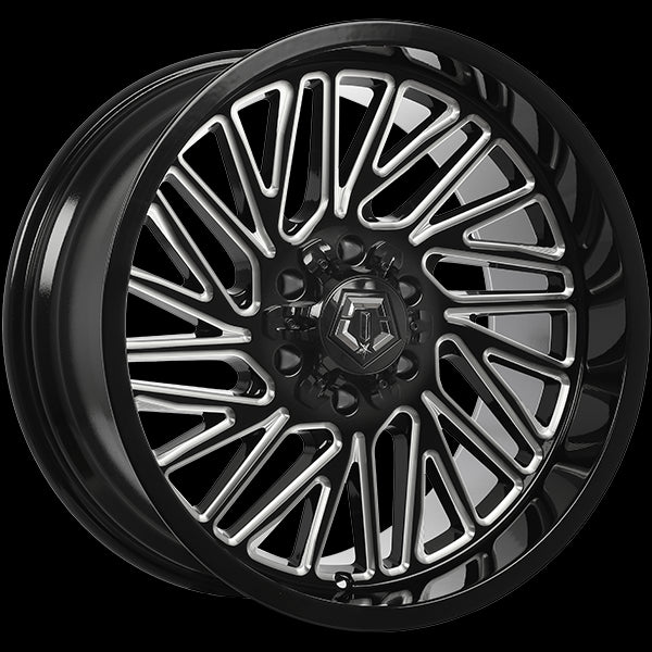 TIS Wheels 553 20x10.0 6x135/6x139.7 ET-12 106.1 Gloss Black - Milled Edge
