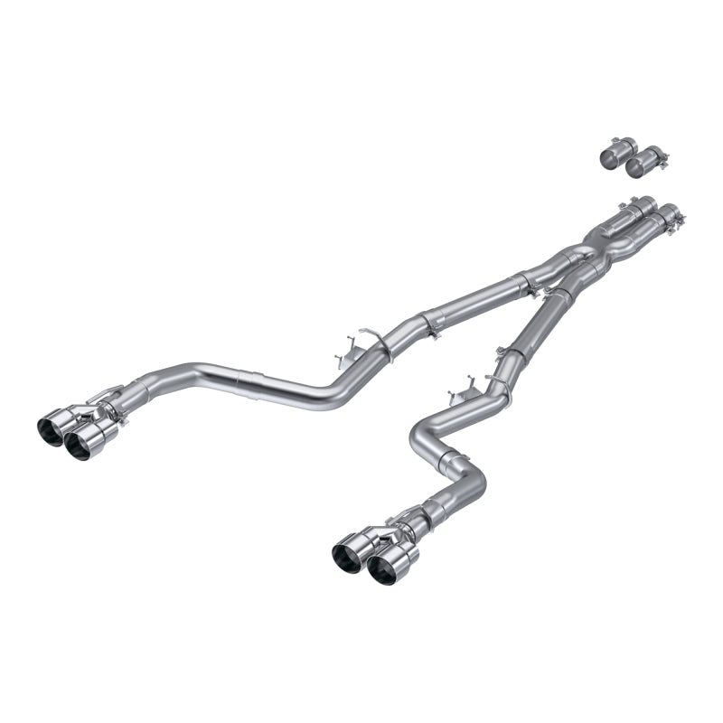 MBRP Race Series 3in Cat-Back Exhaust with Quad Tips for 2015+ Challenger 5.7L & 2017+ 6.2L/6.4L