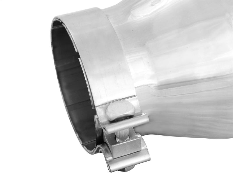 aFe Diesel Exhaust Tip - Bolt-On, Polished - 4in Inlet, 6in Outlet, 12in Length