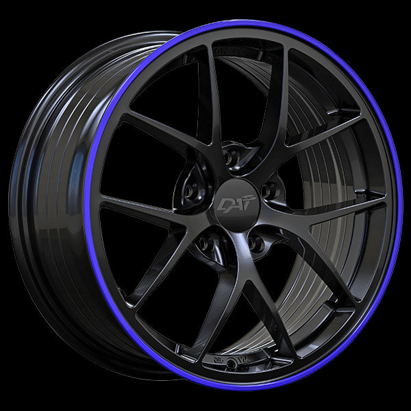DAI Wheels SKY 18x8.0 Gloss Black Wheels with Stunning Purple Lip - Upgrade Your Ride Now!