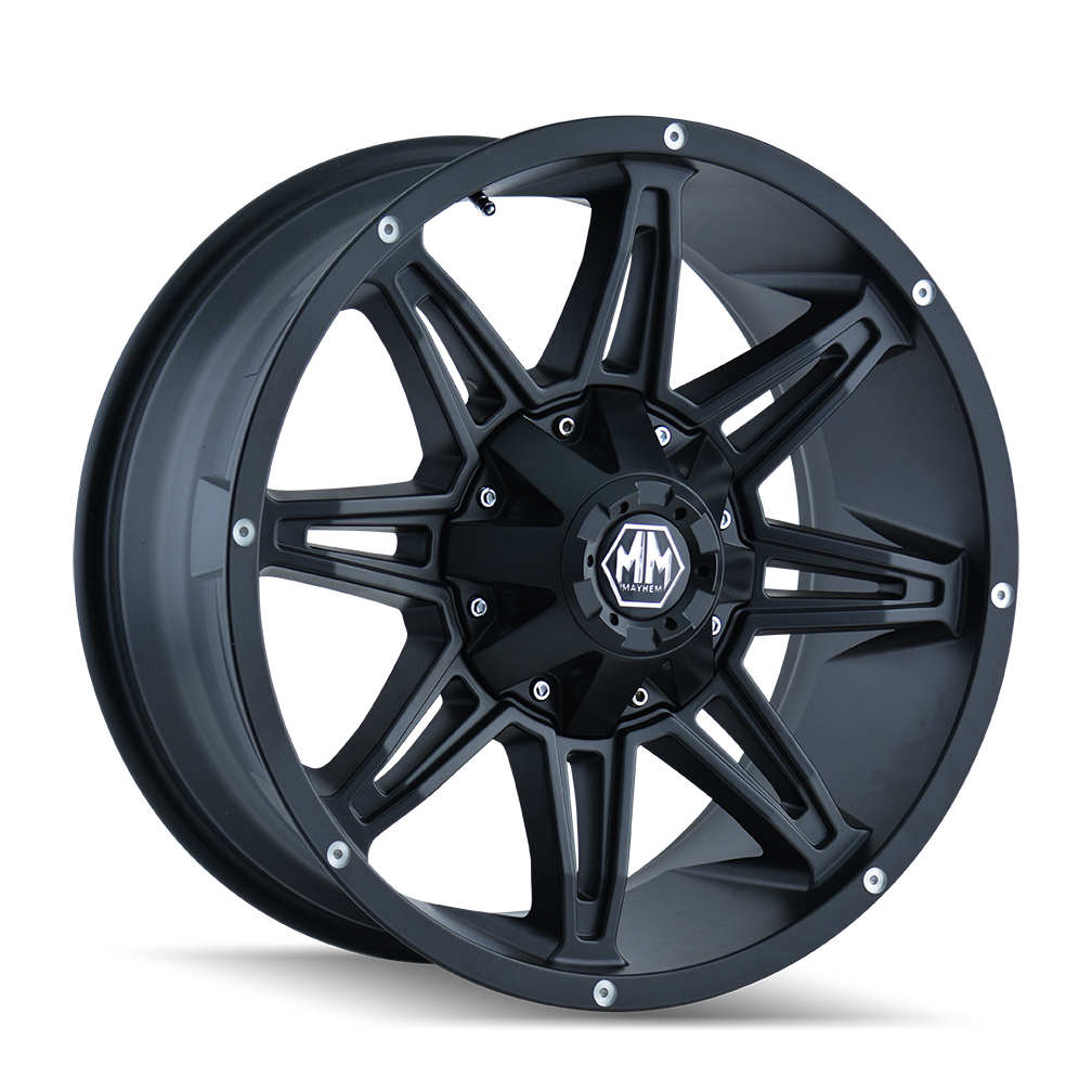 MAYHEM RAMPAGE 20x10 Matte Black Wheels - Unleash the Power!