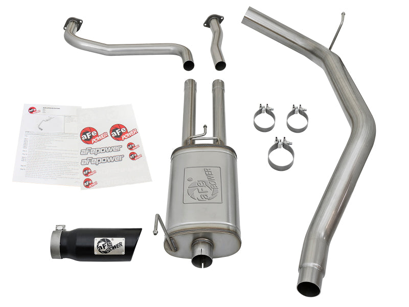 aFe MACHForce XP 2.5in Cat-Back Exhaust System with Black Tip - Ideal for Nissan Frontier 17 - 19 V8 - 5.6L & Titans!
