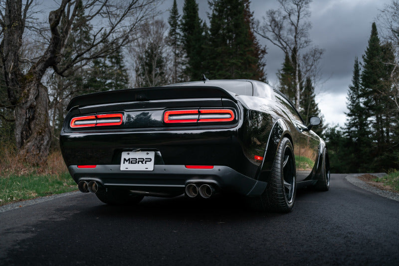 MBRP Race Series 3in Cat-Back Exhaust with Quad Tips for 2015+ Challenger 5.7L & 2017+ 6.2L/6.4L
