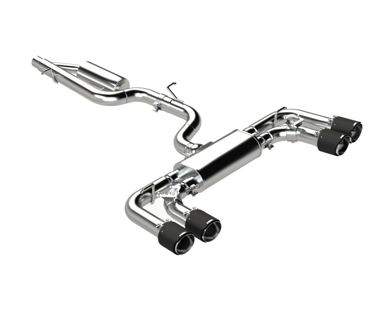 MBRP 2022 - 2024 Volkswagen Golf R MK8 T304 Stainless Steel 3in Cat - Back Exhaust with Quad Rear Exit and Carbon Fiber Tip