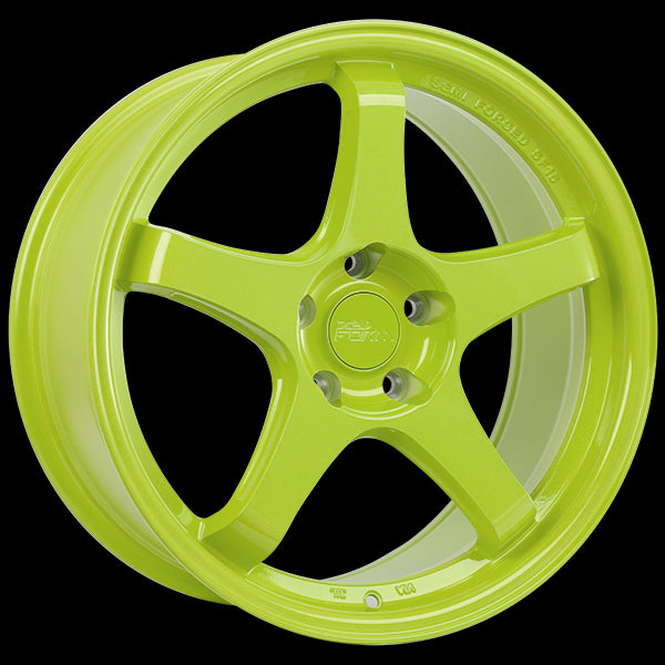 Stunning 720 Form FF6 Lime Green Wheels - 17x7.5, 5x114.3 ET35, 73.1