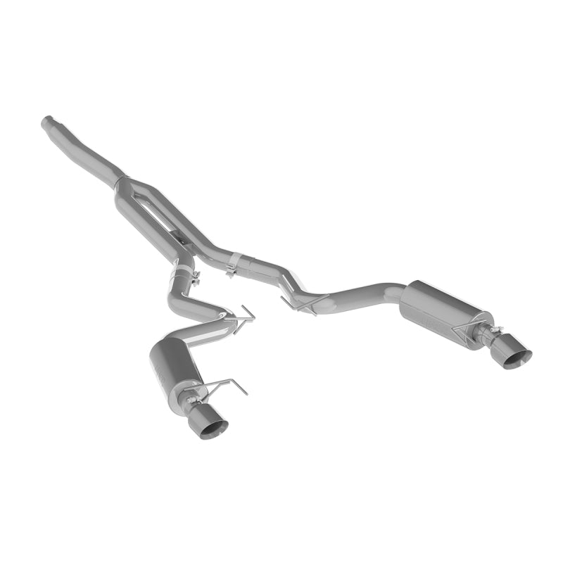 MBRP 2015 - 2025 Ford Mustang EcoBoost 2.3L Aluminum 3 - inch Cat - Back Dual Split Rear Exit Exhaust (Street Version)