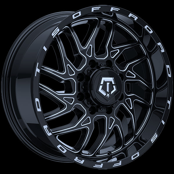Stunning TIS Wheels 544 - 22x12.0 Gloss Black with Milled Edge!