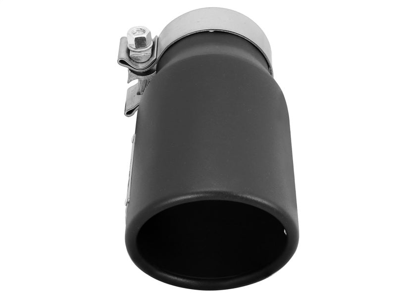 aFe MACHForce XP: 3in Inlet, 4in Outlet, 9in Length Clamp-On Black Tip - High-Performance Exhaust Solution