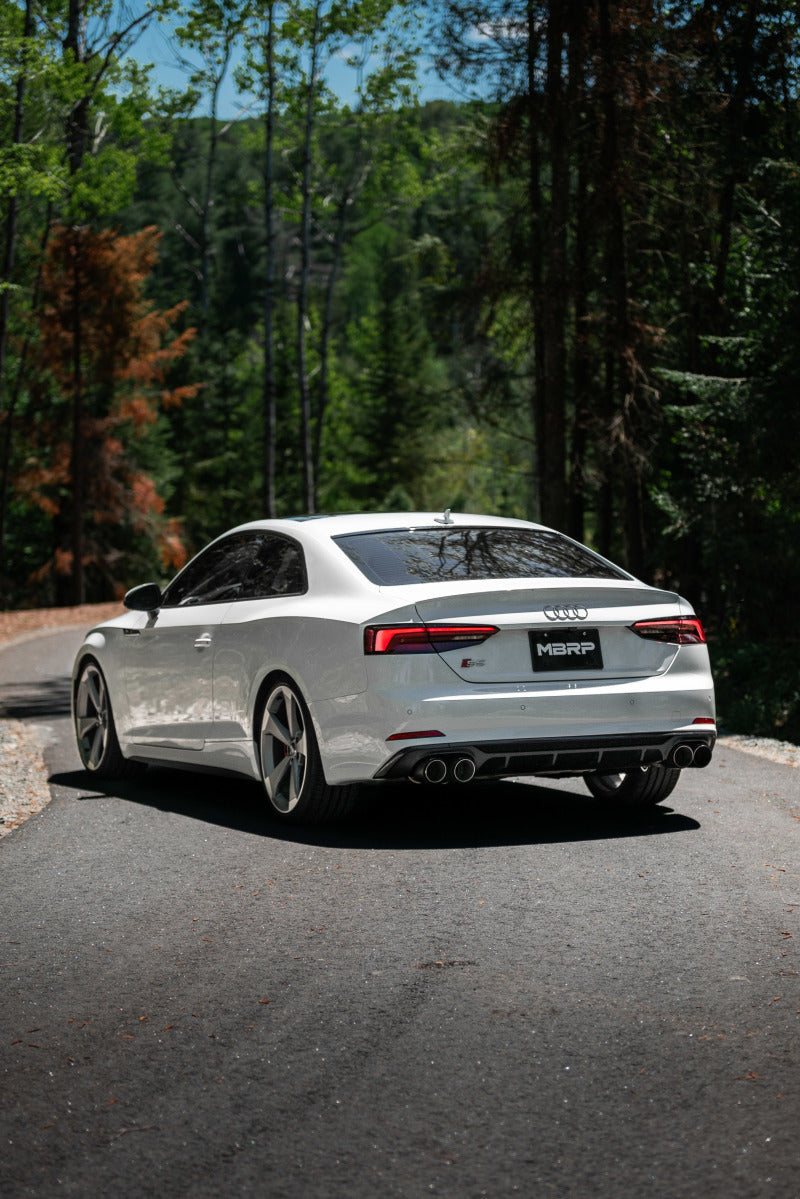 MBRP 18 - 24 Audi S5 Coupe/S4 Sedan T304 SS 2.5in Cat - Back Quad Rear Exit Exhaust with SS Tips: Unleash Your Ride's Potential!