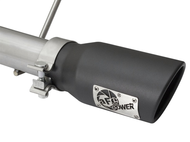 aFe Rebel Series 2.5in Dual Center Exit Stainless Steel Exhaust with Black Tips for 2007 - 2018 Jeep Wrangler V6