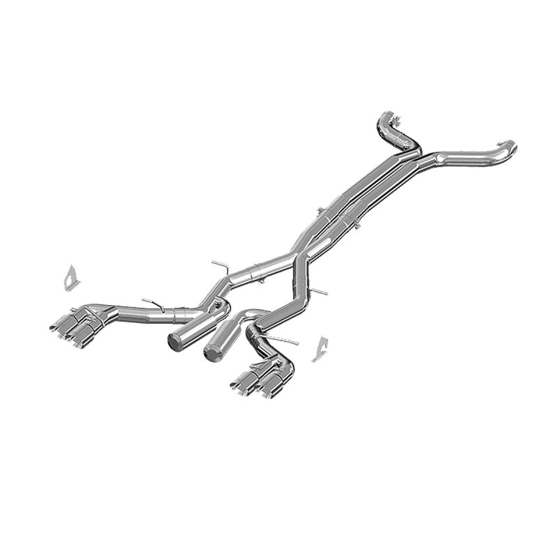 MBRP Performance Exhaust for 2016 - 2024 Chevy Camaro V8 6.2L 6spd: 3in T409 Race Dual Cat Back with 4.5in Quad Dual Wall Tips