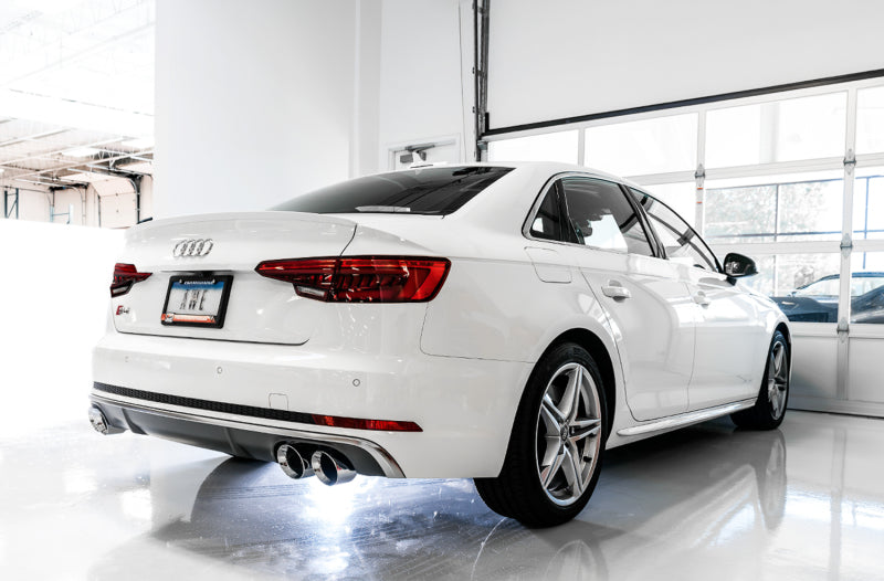 AWE Tuning Audi B9 S5 Sportback Track Edition Exhaust - Unleash the Roar with Black 102mm Tips!