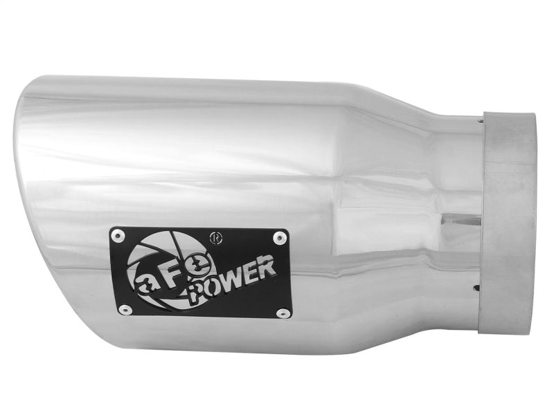 aFe Diesel Exhaust Tip: Bolt-On Black, 5in Inlet x 7in Outlet x 12in - Right