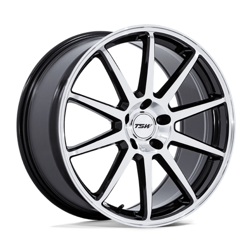 TSW TW004 CANARD 19X10.5 5X120 ET35 74.1 Gloss Black with Machined Face - Stunning Wheels for Your Ride!