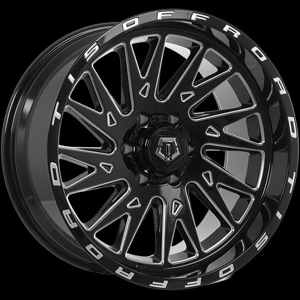 TIS Wheels 547 20x10.0 6x139.7 ET-19 106.1 Gloss Black - Milled Edge