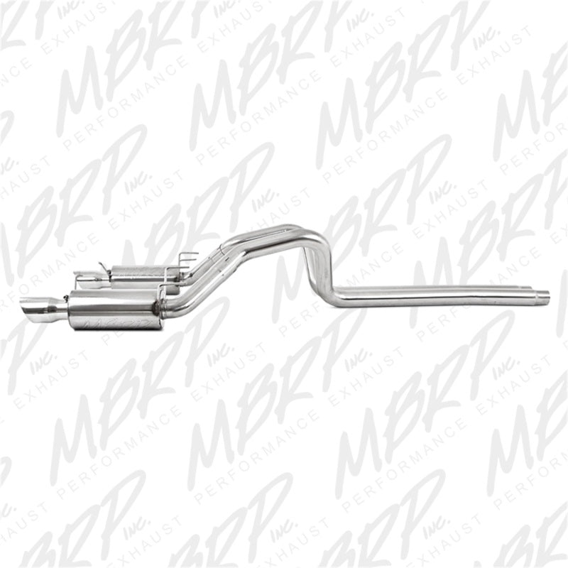 MBRP 2011 - 2014 Ford Mustang GT 5.0L Dual Split Rear Street Version T409 3in Cat Back Exhaust System: Unleash Performance!