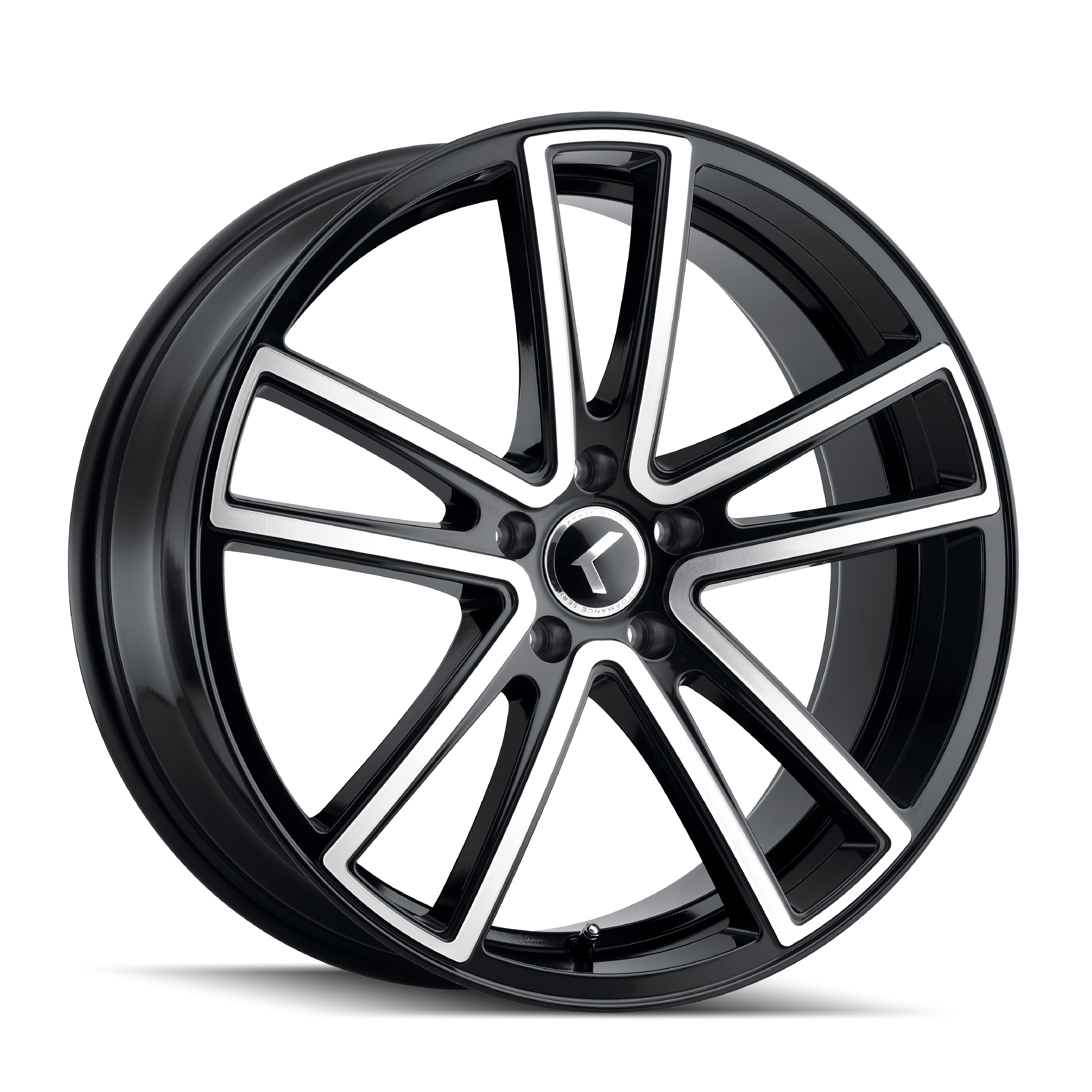 KRAZE LUSSO Gloss Black Machined Wheels - 22x8.5 5x114.3 ET38 72.62 - Upgrade Your Ride Now!