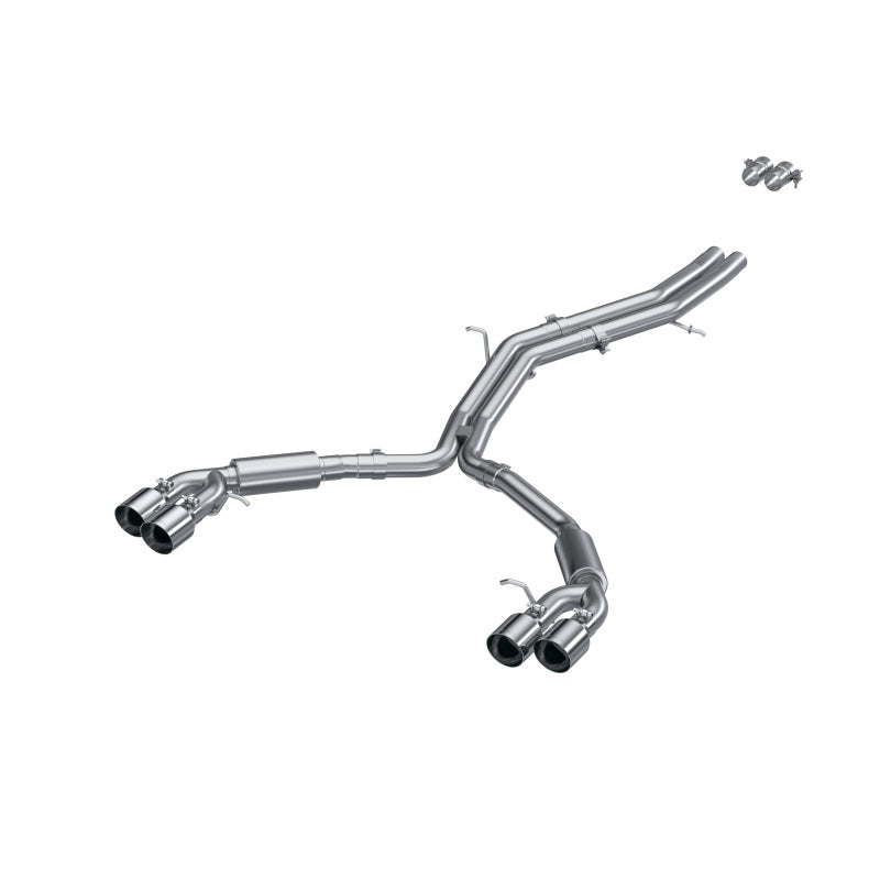 MBRP 18 - 24 Audi S5 Coupe/S4 Sedan T304 SS 2.5in Cat - Back Quad Rear Exit Exhaust with SS Tips: Unleash Your Ride's Potential!