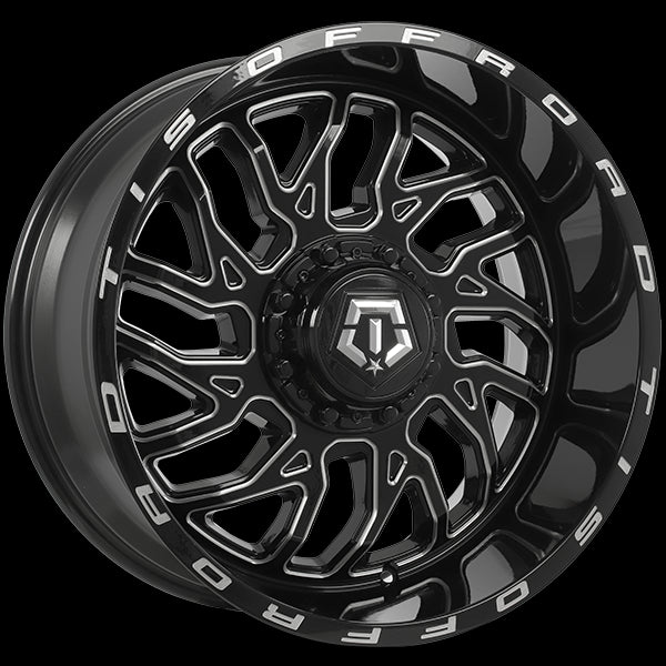 Stunning TIS Wheels 544 - 20x10.0 Gloss Black Milled Edge Wheels!