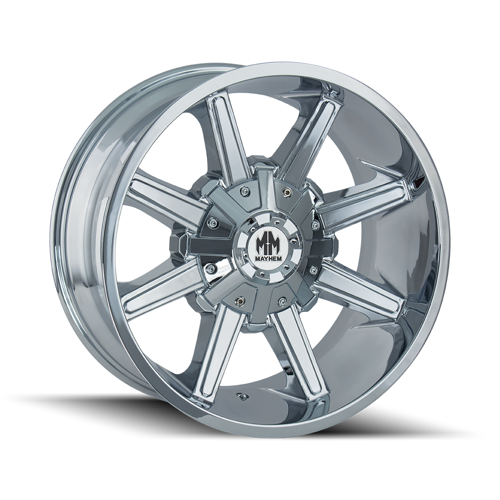 MAYHEM ARSENAL Chrome Wheels - 17x9, 5x114.3/5-127 ET18 87 - A Stunning Upgrade!