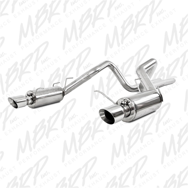 MBRP 2011 - 2014 Ford Mustang GT 5.0L Dual Split Rear Street Version T409 3in Cat Back Exhaust System: Unleash Performance!