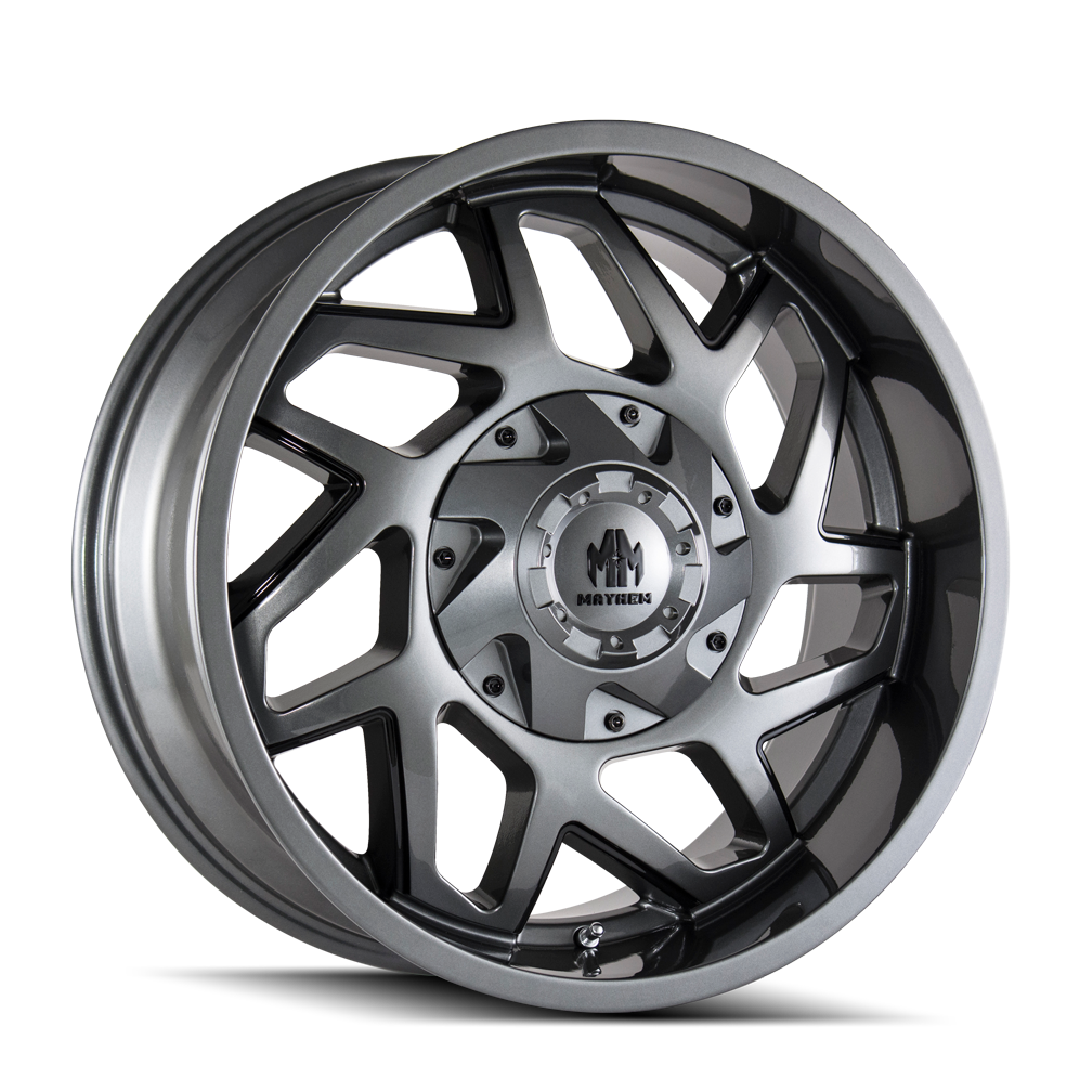 MAYHEM HATCHET 20x9 8x180 ET18 124.1 Gloss Gunmetal - Unleash the Power!