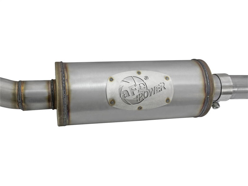aFe Rebel Series 2.5in Dual Center Exit Stainless Steel Exhaust with Black Tips for 2007 - 2018 Jeep Wrangler V6