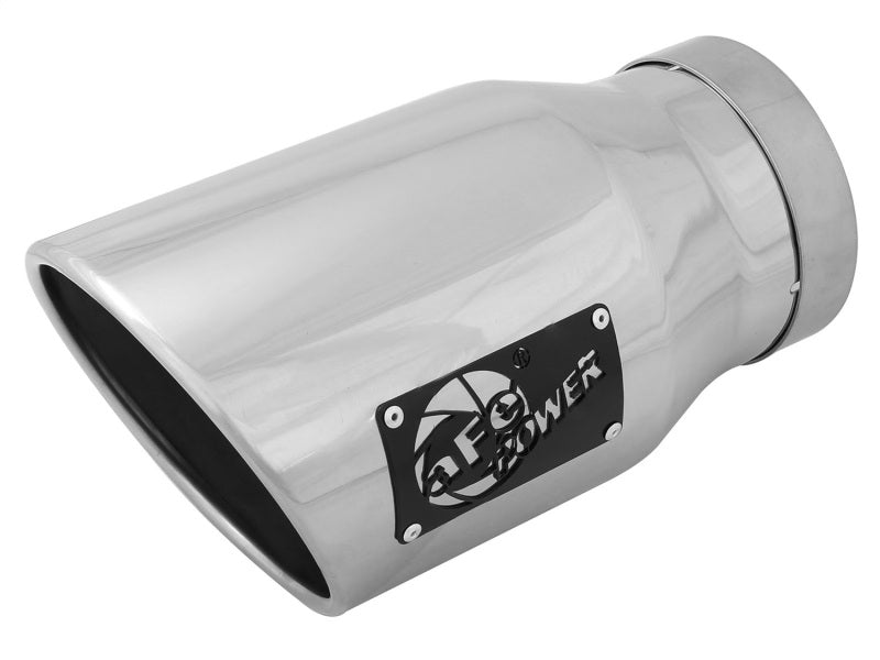aFe Diesel Exhaust Tip: Bolt-On Black, 5in Inlet x 7in Outlet x 12in - Right