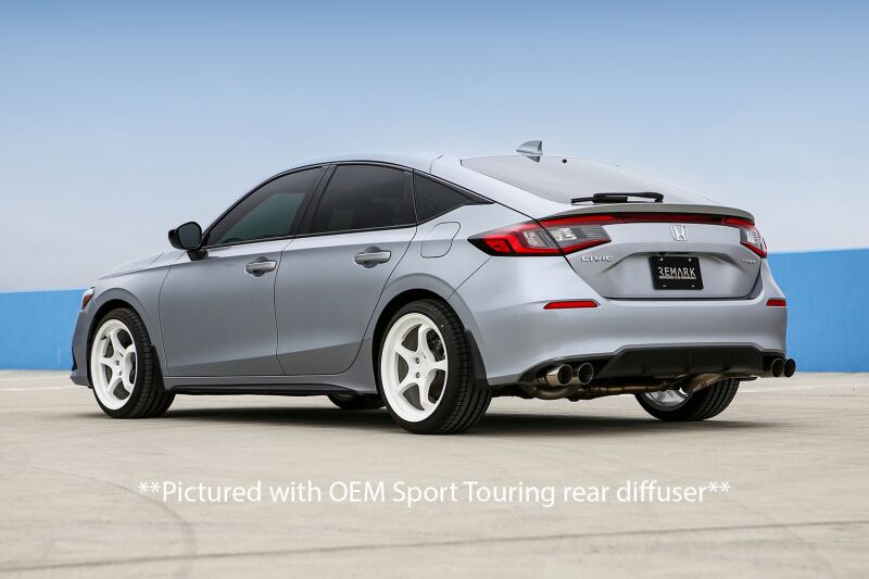 Remark 2022+ Honda Civic Sport Hatchback FL2 Catback Exhaust: Burnt Stainless Steel Tip for Enhanced Performance