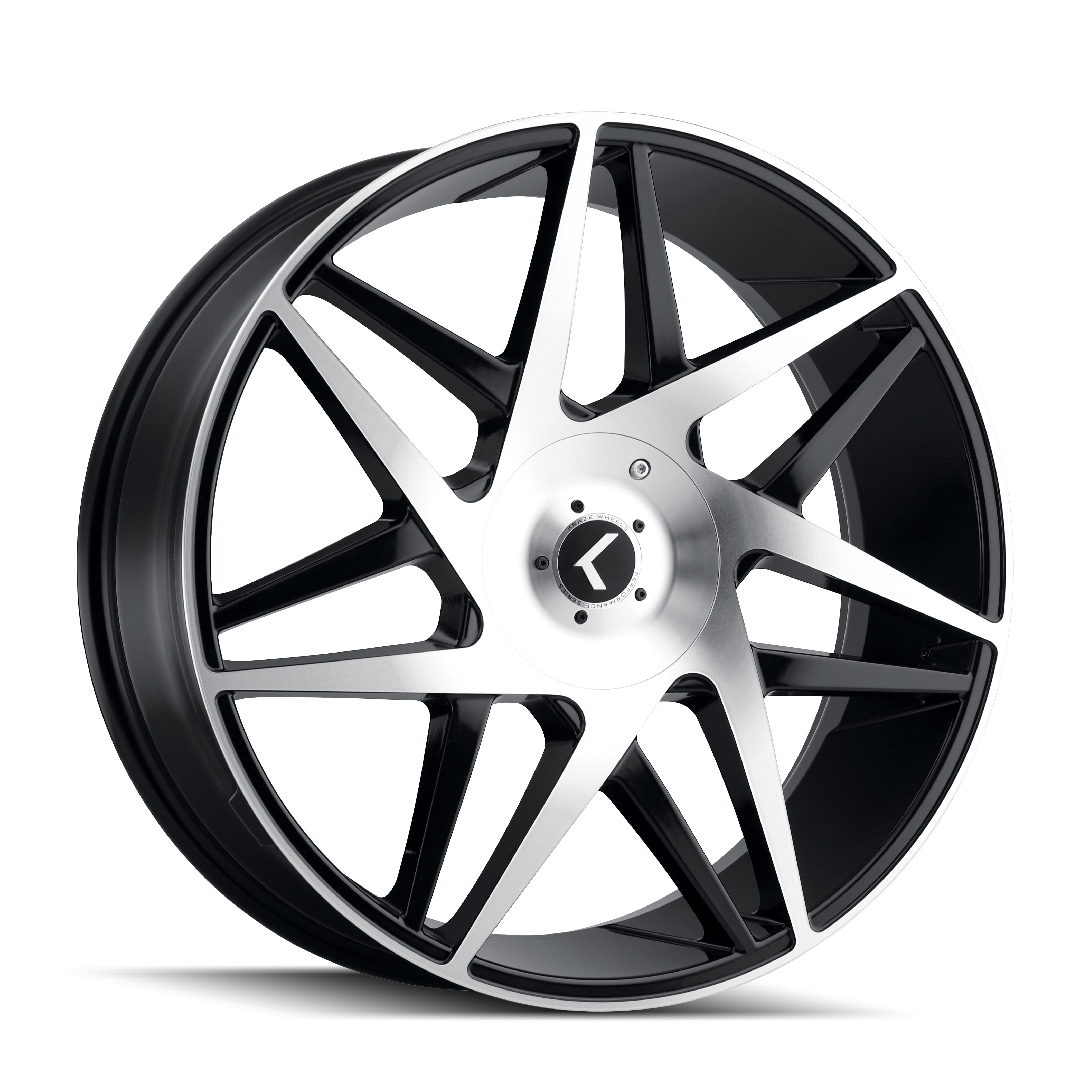 KRAZE PHASE - Stunning 22x9.5 Gloss Black Machined Wheels!