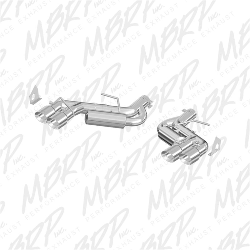 MBRP Performance Exhaust: 2016 - 2024 Chevy Camaro V8 6.2L 6spd 3in T409 Race Dual Axle Back with 4.5in Quad Dual Wall Tips