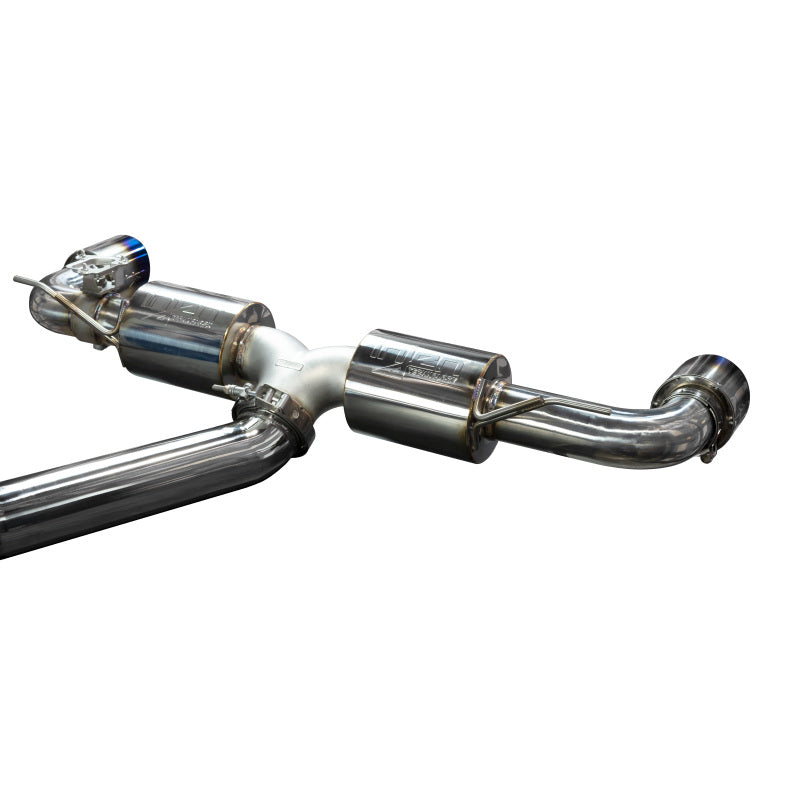 Injen's Stunning 20 - 23 Toyota GR Supra 3.0L Turbo 6cyl SS Cat - Back Exhaust with Burnt Tips