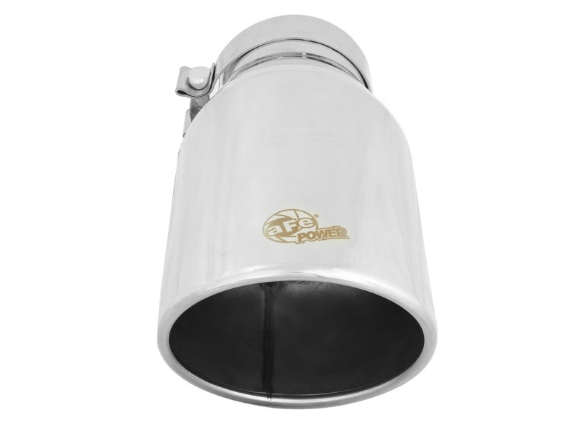 aFe Diesel Exhaust Tip - Bolt-On, Polished - 4in Inlet, 6in Outlet, 12in Length
