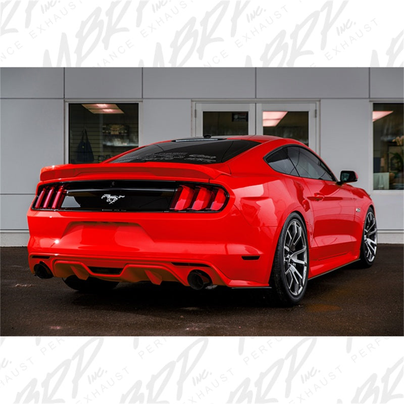 MBRP 15 - 17 Ford Mustang GT 5.0 3in Cat Back Dual Split Rear Race Version 4.5in Tips - Stunning Black Coated Exhaust