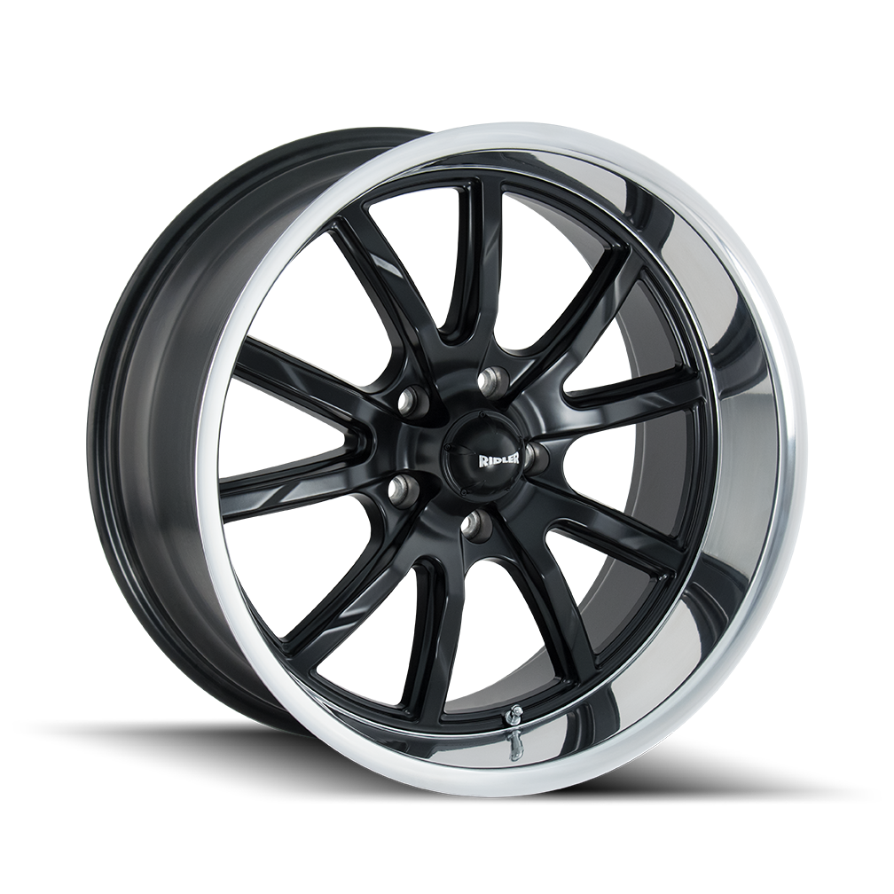 RIDLER 650 18x8 Matte Black Polished Wheels - Stunning & High - Performance!