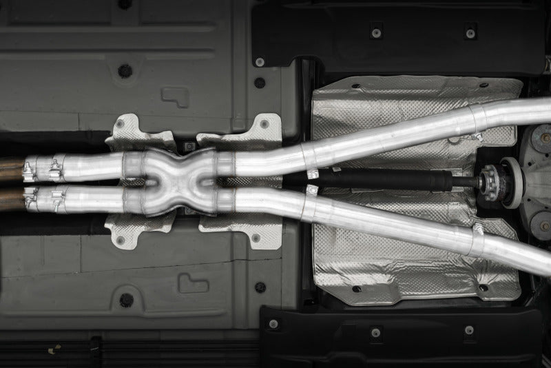 MBRP Race Series 3in Cat-Back Exhaust with Quad Tips for 2015+ Challenger 5.7L & 2017+ 6.2L/6.4L