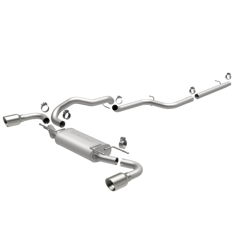MagnaFlow 2010 - 2013 Mazda 3 2.5L Hatchback: Split Rear Exit Stainless Cat Back Performance Exhaust - Unleash Your Ride!