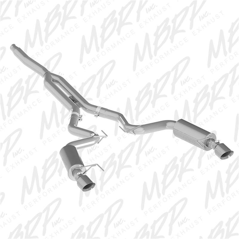 MBRP 2015 - 2025 Ford Mustang EcoBoost 2.3L Aluminum 3in Cat - Back Dual Split Rear Exit (Race Version) - The Ultimate Exhaust Upgrade