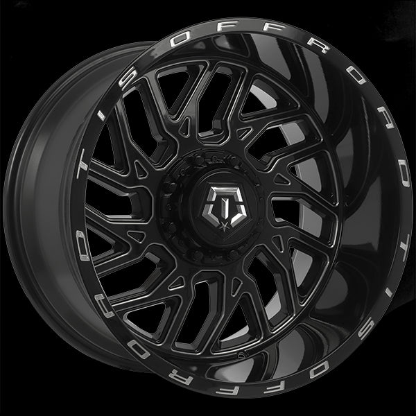 TIS Wheels 544 - Stunning 20x12.0 Gloss Black Wheels with Milled Edge