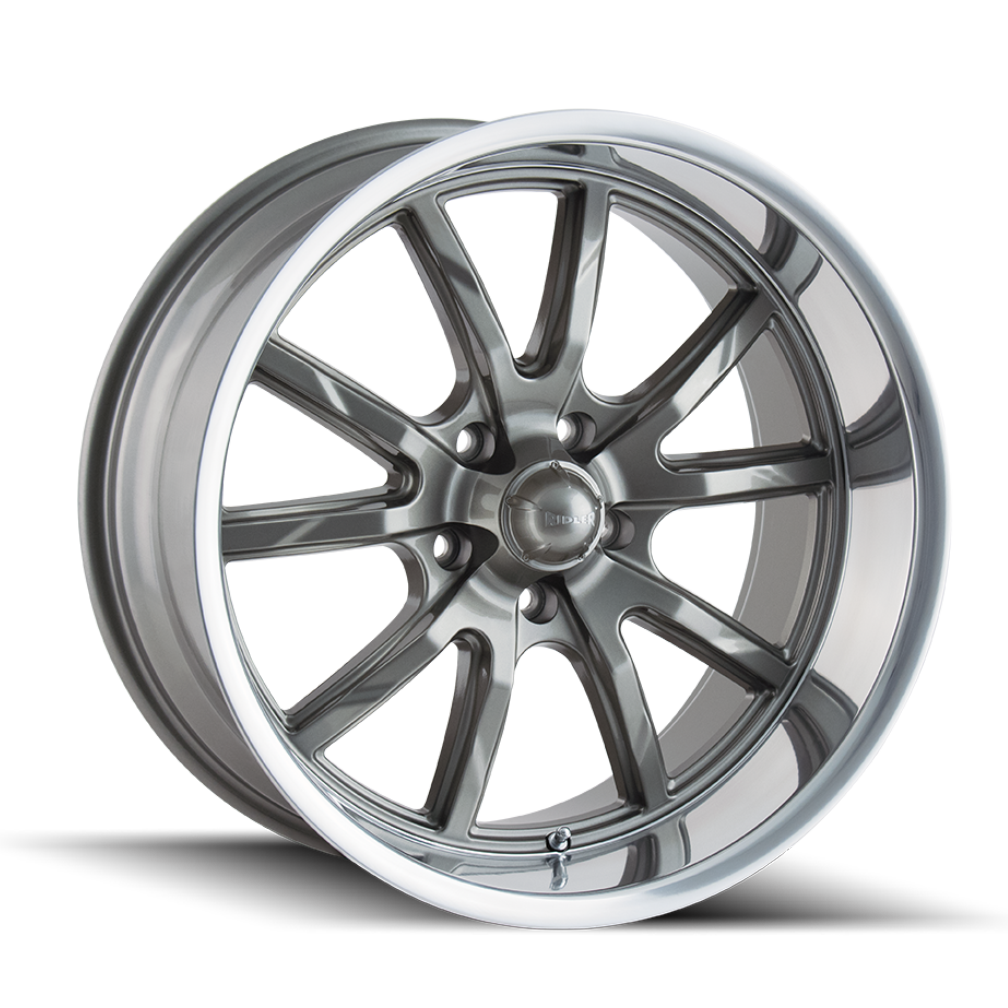 RIDLER 650 18x8 Gloss Grey Polished Wheels - Unleash Your Ride's Style!