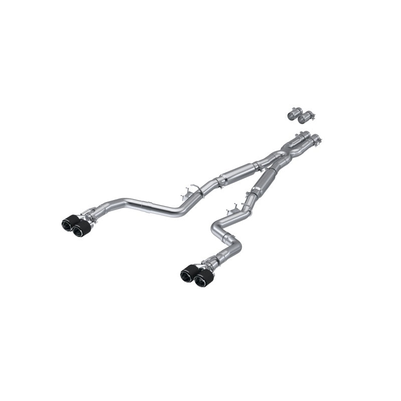 MBRP Carbon Fiber Quad Tip T304 Catback Exhaust for 2015 - 2023 Dodge Challenger 5.7L/6.2L/6.4L