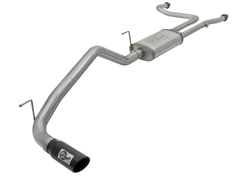 aFe MACHForce XP 2.5in Cat-Back Exhaust System with Black Tip - Ideal for Nissan Frontier 17 - 19 V8 - 5.6L & Titans!
