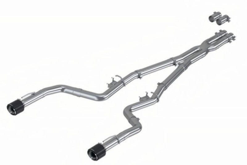 MBRP Race-Ready Cat-Back Exhaust for 2017 - 2021 Dodge Charger 5.7L/6.2L/6.4L with Dual Carbon Fiber Tips