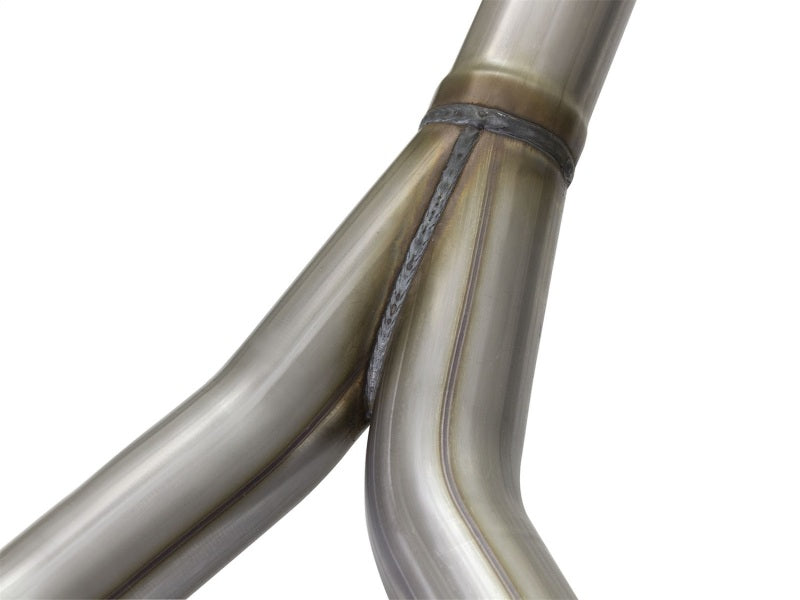 aFe Rebel Series 2.5in Dual Center Exit Stainless Steel Exhaust with Black Tips for 2007 - 2018 Jeep Wrangler V6