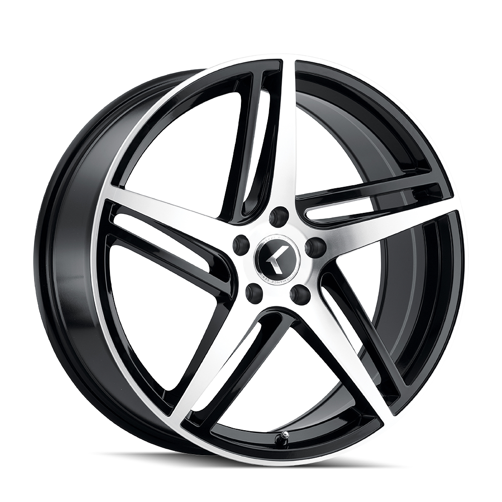 KRAZE MILANO 20x8.5 5x114.3 ET38 72.62 Gloss Black Machined - A Stunning Upgrade for Your Wheels!