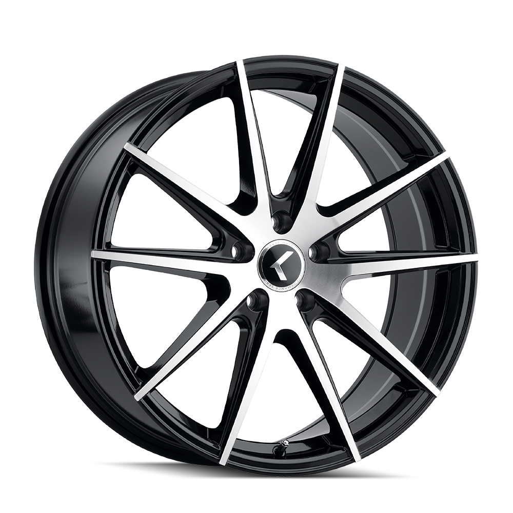 KRAZE TURISMO 18x8 5x108 ET40 63.5 Gloss Black Machined - Stylish and High - Performance Wheels