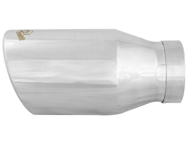 aFe Diesel Exhaust Tip - Bolt-On, Polished - 4in Inlet, 6in Outlet, 12in Length