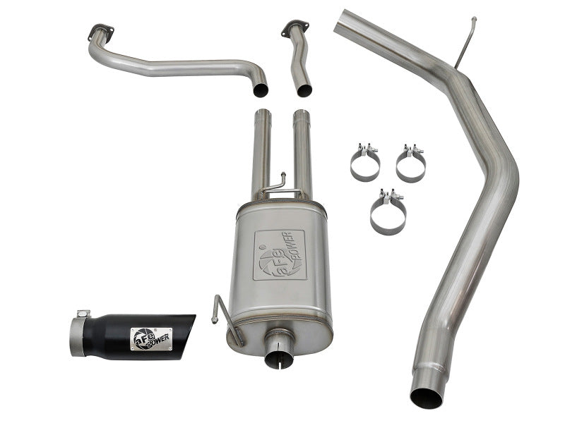 aFe MACHForce XP 2.5in Cat-Back Exhaust System with Black Tip - Ideal for Nissan Frontier 17 - 19 V8 - 5.6L & Titans!
